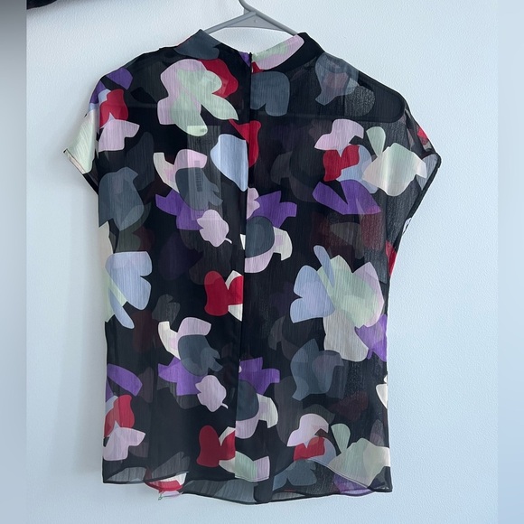 Armani Draped Floral Print Blouse - Picture 4 of 12